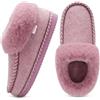 KuaiLu Pantofole Donna Invernali Calde Chiuse Feltro Peluche Casa Pantofola