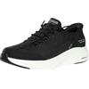 Skechers Slip da uomo Contour Foam Cozy Fit, Nero/Bianco, 10 Wide