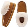 KuaiLu Pantofole Donna Invernali Calde Chiuse Feltro Peluche Casa Pantofola