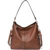 molshine Set di 3 zaini in ecopelle, borsa a tracolla, borse a tracolla, pochette per donna, ragazza, signora (Marrone)