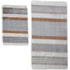 Foutastic Set di tappetini da bagno antibatterici (2 pezzi), 100% poliestere, antiscivolo, 60 x 100 cm e 50 x 60 cm, altezza del pelo 10 mm, 700 g/m², lavabile in lavatrice, elegante e funzionale per
