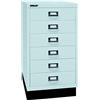BISLEY MultiDrawer, Serie 29 con Base, DIN A3, 6 cassetti, Metallo, 645 Grigio Chiaro, 43.2 x 34.9 x 67 cm