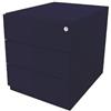 Bisley Note - Cassettiera con rotelle e Maniglia, 3 cassetti universali, in Metallo, 639 Blu Oxford, 56,5 x 42 x 49,5 cm