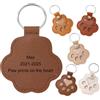MeMeDIY Portachiavi Personalizzato con Pelo del Cane Ricordo con Pelo di Animale Domestico Gatto Portachiavi in Pelle a Forma di Zampa con Nome Regalo Commemorativo per Cani - B3
