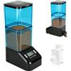 CISSIYOG Mangiatoia automatica per laghetto, 2 l, con timer, 1-6 pasti/giorno | sistema anti-blocco, modalità manuale/automatica, funzionamento a batteria/rete, per Koi, laghetto e acquario