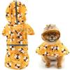 SMALLLEE_LUCKY_STORE Bee Impermeabile per cani di piccola e grande taglia | Tessuto impermeabile, finiture riflettenti, foro per guinzaglio, cappuccio trasparente, passeggiate piovose