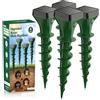 Dufuso Dissuasore solare per arvicole, 4 pezzi, per allontanare talpe, scoiattoli, arvicole da giardino, impermeabile IP65, verde