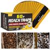 USKICH 60 Pack Roach Traps,Roach Killer Indoor Infestation,Cockroach Killer Indoor Home,Glue Roach Traps,Roach Motel,Child & Pet Friendly