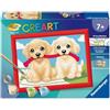 Ravensburger CreArt, Malen Nach Zahlen Kinder - Spielende Hunde