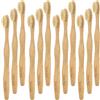 Gaia Guy Spazzolini da denti in bambù con setole naturali di cinghiale, confezione da 12 pezzi, setole naturali senza nylon, manici in bambù, sensazione di spazzolatura media e solida, alternativa