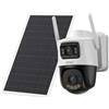 Imou AOV Dual KIT Telecamera da esterno, motorizzata, 4G e Wi-Fi a batteria ricaricabile con doppia ottica, risoluzione 5MP + 5