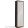 ARREDO DA CASA Armadio Guardaroba da Ingresso Specchiato, Tubo Appendiabiti e 2 Ripiani - Anta Reversibile - Vari Colori MIT4 (Rovere/antracite)