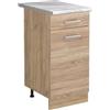 Vicco Mobiletto base cucina R-Line, Sonoma/Rovere dorato 40 cm