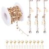 PATIKIL 16.4Ft Catena A Stella con Strass per Materiali Rosa Oro, Bianco | Catene Per Creazione Di Gioielli All'ingrosso, Con Ganci Aragosta E Anelli Di Salto, Per Creazione Di Gioielli