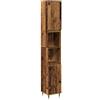 vidaXL Armadietto Bagno Legno Antico 30x30x190 cm in Legno Multistrato