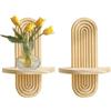 Generic Mensole Da Parete In Stile Boho Set decorativo da parete 2 pezzi in legno | Mensola da parete decorativa stile Boho Per Casa Camera Da Cucina Bagno Cameretta Ufficio Ingresso C