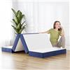 Doubleslee Materasso Pieghevole 90x200x15 4 Pezzi 1 Persona, Alta Densità, Lavabile