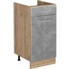 Vicco Mobiletto base cucina R-Line, Calcestruzzo/Rovere dorato 40 cm