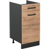 Vicco Mobiletto base cucina R-Line, Rovere dorato/Antracite 40 cm