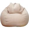 WWQQKJ Pouf Poltrona Sacco Bambini & Adulti Bean Bag Fodera per Sacco di Fagioli per Decorazione della Soggiorno Camera Giardino Salotto Balcone, Senza Ripieno(Beige,100x120cm)