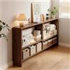 Aevixel Consolle Ingresso, Tavolo Console Stretto, Mesa de Sofá, Risparmia spazio, Piccolo Tavolo per Decorazioni, Tavolino da Divano per Soggiorno, Corridoio, Studio Marrone 150x15x86cm