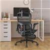 SIHOO B300 Pro Sedia Ergonómica Ufficio Poggiapiedi Supporto Lombare 4 Vie | Braccioli 6D, Schienale Altezza Regolabile, Profondità Sedile Regolabile, Poggiatesta 3D, per Sessioni Lunghe Lavoro, Nero
