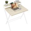 Yaheetech Scrivania pieghevole, 80 cm, scrivania per computer con ripiano, tavolo da lavoro a 2 livelli con supporto per monitor, tavolo per computer portatile per home office/piccole stanze/soggiorno