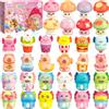 Purpledi 32pcs Squishy Antistress, Kawaii Squeeze Toys Squishy Giocattoli, Stress Relief Squeeze per Adulti Bambini, Gadget Compleanno Bambina e Bambino, Regalini Fine Festa Compleanno