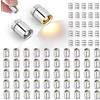 BTFO 50pz Mini Luci LED con 25 Batterie, Mini Luci Elettriche Alimentate a Batteria con Guscio in Plastica per Fai Da Te Lanterne di Carta Accessori Case Bambole (Bianco Caldo, Bianco Freddo)
