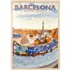 MyPuzzle.com MyPuzzle Barcellona, Spagna - Parco Güell, Miraggio Di Mosaico Al Tramonto, Poster Di Viaggio D'epoca - Premium 1000 Pezzi Puzzle - MyPuzzle Collezione speciale di Havana Puzzle Company