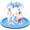 CACSPS Tappetino antiscivolo da 240cm, per bambini e cani, addensante piscina con irrigatore, giochi d'acqua estivi all'aperto, piscina per bambini e ragazze o cani da compagnia (blu)