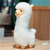 Herfair Peluche di alpaca, morbido peluche di alpaca, in lana d'agnello, con lama, idea regalo per bambini, ragazze e ragazzi (bianco, 33 cm)