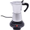 GramStudio Caffettiera elettrica, 300 ml, a induzione con filtro, in acciaio inox, per 2 o 6 tazze di caffè espresso