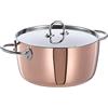 IKEA FINMAT, Pentola con coperchio, 5 l, rame/acciaio inox
