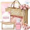 Fantspati Regalo per addio al nubilato per la futura sposa, regalo per la sposa con borsa, borsa per il trucco, cravatta per capelli, braccialetto, giarrettiera per addio al nubilato regalo per moglie