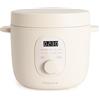 CREATE Rice Cooker, riso elettrico multifunzione 3L bianco rotto/programmabile fino a 24 ore, con cestello per vapore, prepara torte, stufati o zuppe, funzione di mantenimento del calore, 600 W
