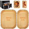 BREEZO Carta da forno Air Fryer per Moulinex Tefal EZ901820 5,2/3,1L, 100 pezzi Carta oleata per Air Fryer Philips Airfryer Serie 3000, Accessori per friggitrici Lakeland Tower Salter