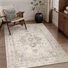 PureCozy Tappeto Salotto 80x150cm Beige Pelo Corto | Antiscivolo, Lavabili in Lavatrice, Vintage, Cameretta, Soggiorno, Camera da Letto, Office, Carpet, Morbido