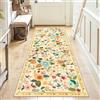 DEFYNEE Tappeto passatoia 60 x 180 cm, avorio/giallo