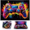 Nocecfi Tappeto da gaming, 80 x 120 cm, antiscivolo, in velluto di cristallo, colori neon, decorazione per arcade, camera da letto, soggiorno, divano, cameretta dei bambini
