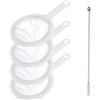 MytaYt 4 Pezzi Colino 80/100/200/400 Mesh Filtro in Nylon con 1 Agitatore Filtri a Rete in Nylon Filtro Fine per Filtrare Succo Caffè Vino Marmellata Latte di Soia Succo Yogurt