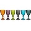 cecaro group - Set 6 Calici Vetro Colorato 350 ml - Bicchieri in Pasta di Vetro Linea Mosaico Calici Acqua, Vino, Cocktail, Aperitivi