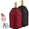 LuminaryLair 2 Pezzi Custodia Raffredda Bottiglie, Fascia Raffreda Bottiglie Elastica, Fascia Ghiaccio per Bottiglies Vino, Manicotto Refrigerante per Vino, Sacco Termico per Vini, Bevande (Rosso + Nero)