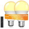 Lamptobe Lampadina LED E27 Dimmerabile con Telecomando - 9W(equivalenti a 60W)