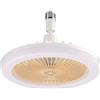 Yuanpgky Ventilatore da soffitto a LED E27 con telecomando, 3 temperature di colore, lampada 2 in 1 e ventilatore per soggiorno camera da letto, protezione per gli occhi a risparmio energetico, bianco, 26,5 x