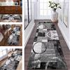 Wassly Tappeto Passatoia Tappeto Cucina Antiscivolo Lavabile Lungo Tappeti Runner ingresso interno 70X450CM Grigio Nero Astratto Tappeto Passatoie per Corridoio Tappetino zerbino bagno Soggiorno per metro