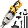SWTHM Aspirapolvere portatile senza fili, compatibile con batterie DEWALT da 18 V e 20 V, potenza di aspirazione da 10000 Pa, contenitore della polvere da 750 ml, 4 ugelli e luce LED per la pulizia a secco