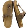 CUSHIONAIRE Sandalo con Plantare in Sughero Leah da Donna con + Comfort, Marrone 37 EU