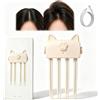 Generico Wireless Heated Volumizing Root Lift Clip, Heated Root Volumizer Clip, Electric Volumizing Hair Clips for Bangs Styling, USB Rechargeable, Fine Flat Hair Styling, Creates a Voluminous Look (Beige)