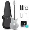 ENYA INSPIRE PRO SD Chitarra Elettrica con Pickup Seymour Duncan SSL+TB4 | Altoparlante 20W anti-larsen, corpo carbonio 39, 64 preset, looper, accordatore, barra tattile, per suono silenzioso e live.